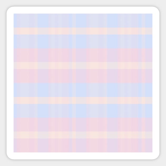 Pastel Aesthetic Iagan 2 Hand Drawn Textured Plaid Pattern Sticker by GenAumonier